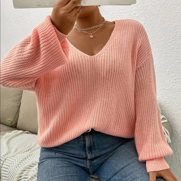 Plus size pearls detail twist back sweater top - Picture 4 of 5